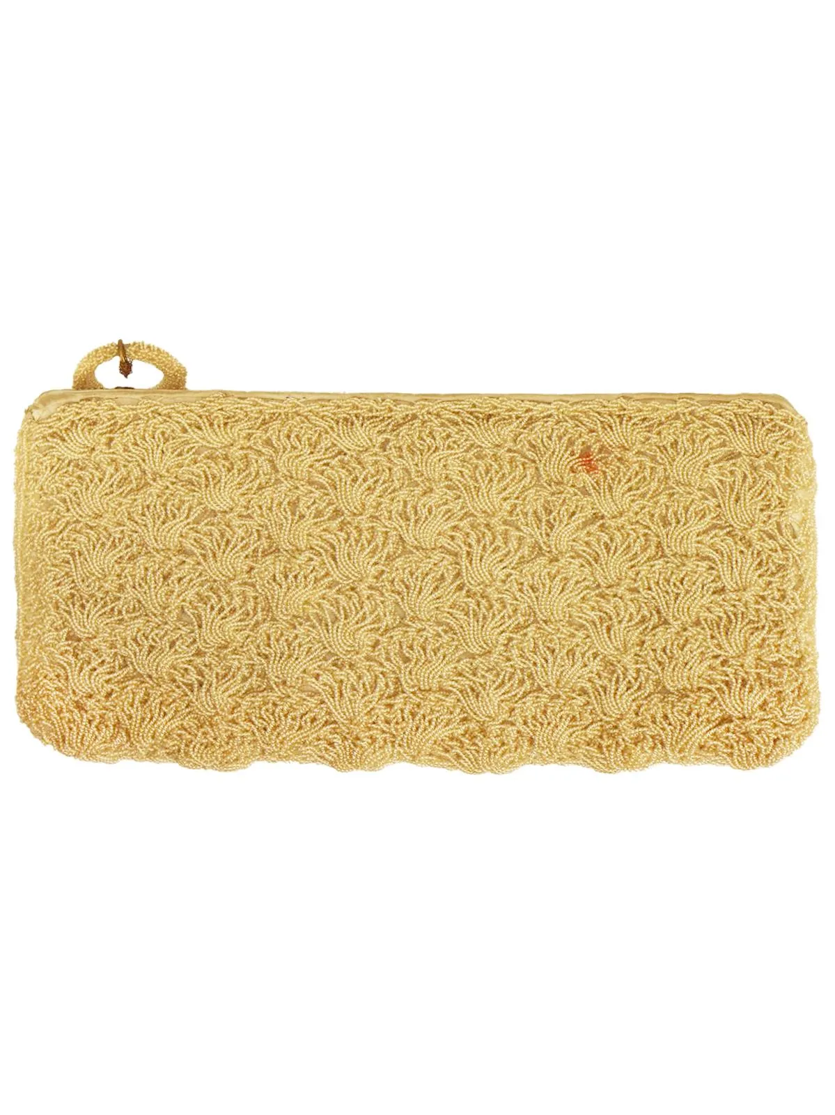 1940s Vintage Cream Beaded Clutch Bag