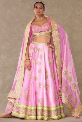 Barfi Pink Sitara Dil Lehenga Set