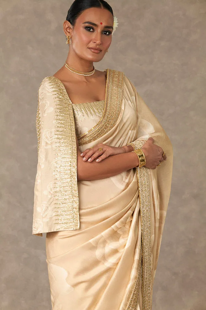 Beige Gulaab Saree