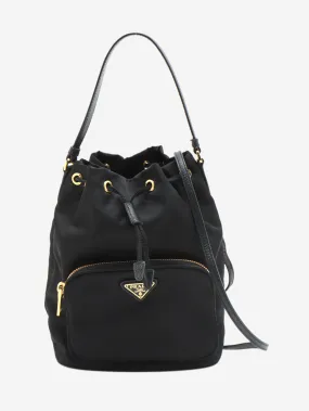 Black Tessuto nylon bucket bag