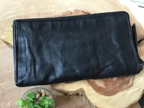 Black Zip Around Wallet