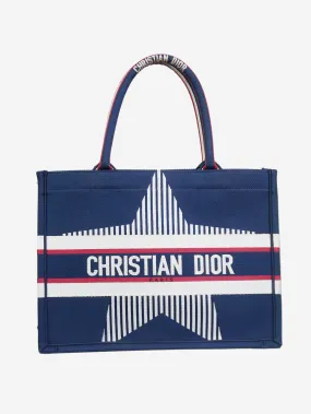 202 Blue Striped Star Book Tote - Medium Size