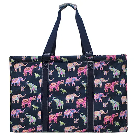 Bohemian Elephant Shopping Utility Tote Bag