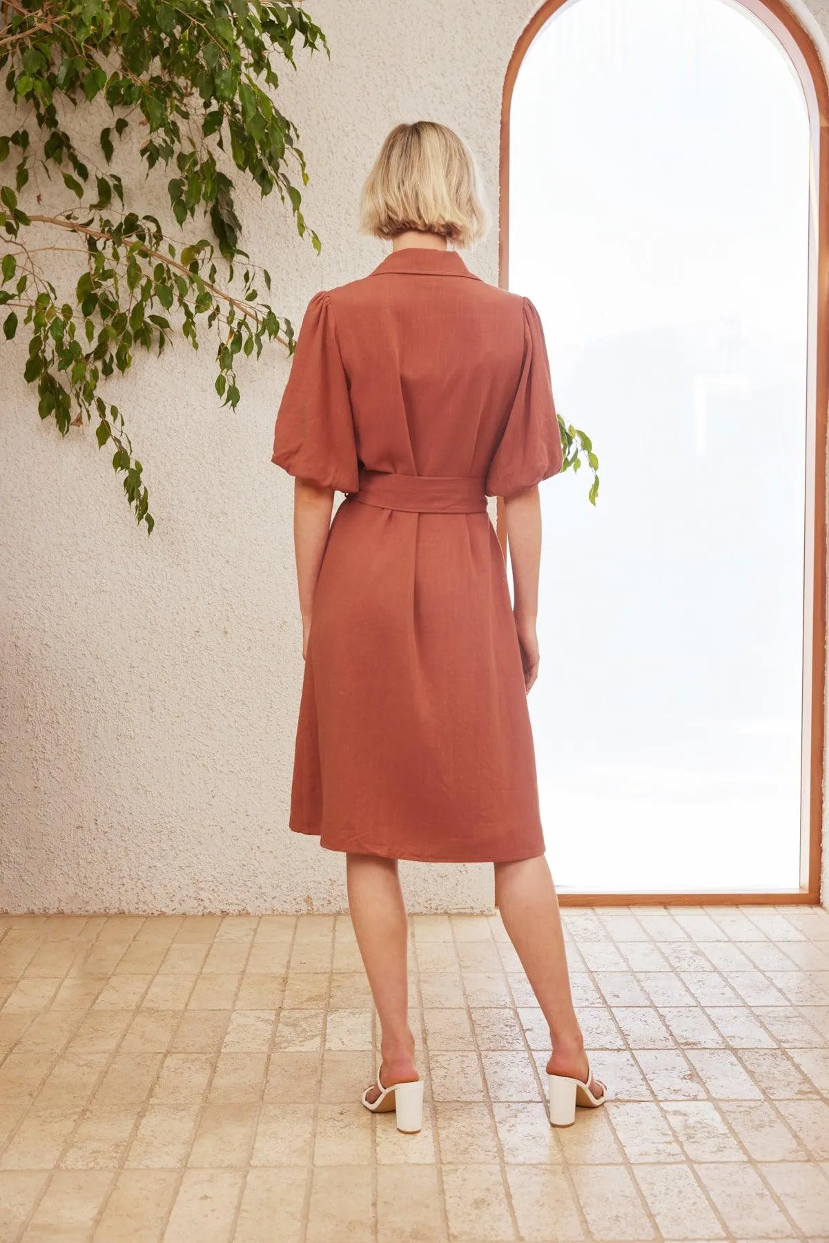 Calista Dress - Rust