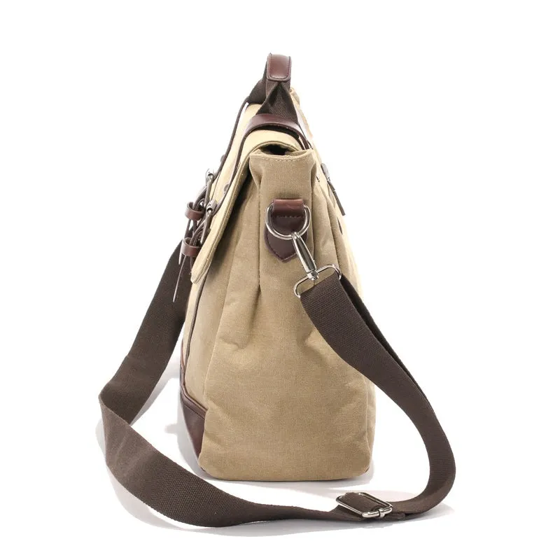 Cheggio Canvas Messenger Bag | Laptop Bag | Satchel Bag 14"