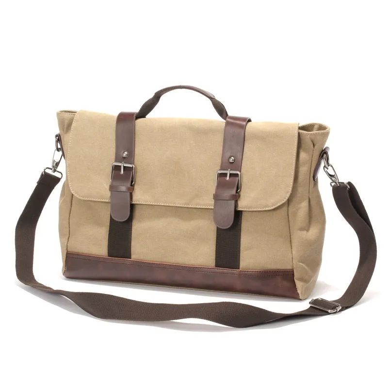 Cheggio Canvas Messenger Bag | Laptop Bag | Satchel Bag 14"