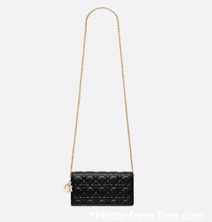 CHRISTIAN DIOR Cannage Lady Dior Pouch