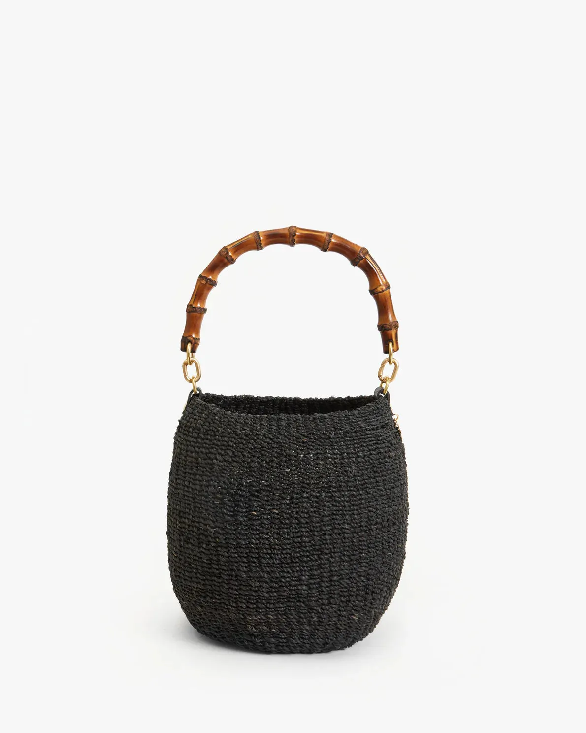 CLARE V. Pot de Miel w/ Bamboo Handle Black w/ Bamboo