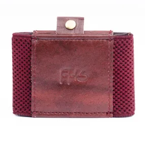 Classic Versatile Moneyclip Maroon Wallet