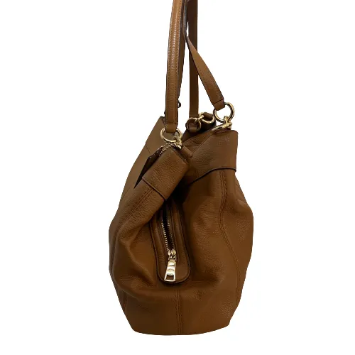 Coach Tan Pebbled Leather Triple Compartment Shoulder Bag | Gently Used |