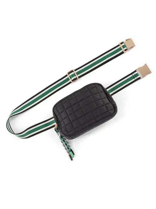 Ezra Quilted Belt Bag, Black