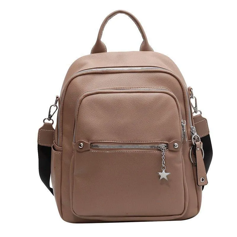 Fashion Leather College Bags - Women's Cool backpack WV1235