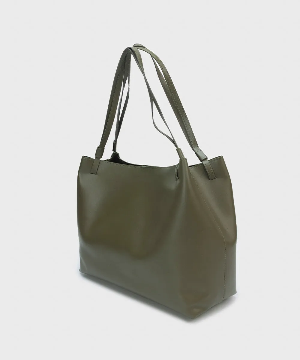 Faux Leather Tote Bag