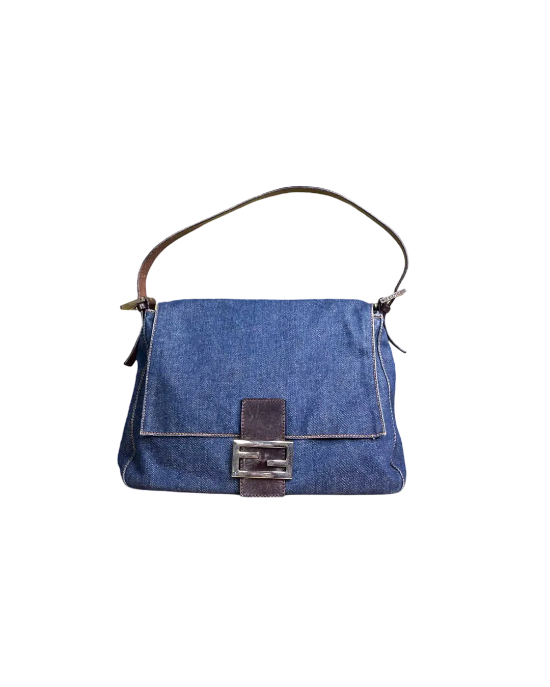 Fendi Denim Mama Bagette Shoulder Bag