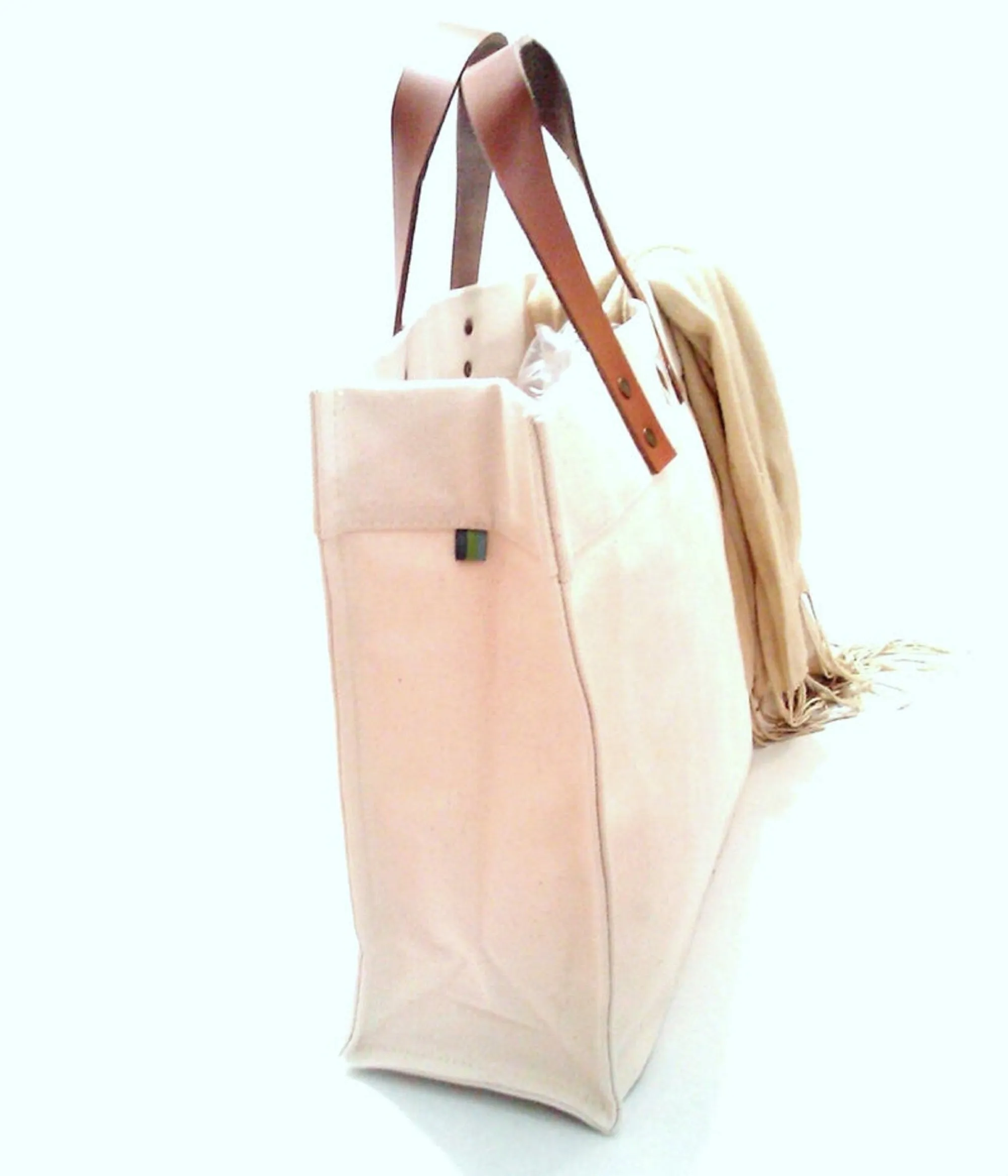 Fulham Monogram Canvas Tote Bag With Leather Straps