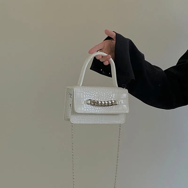 Gold Chain White Purse