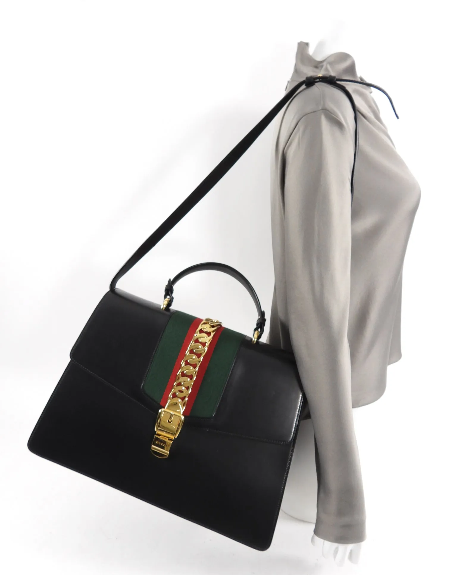 Gucci Maxi Sylvie Web Chain Two-Way Bag