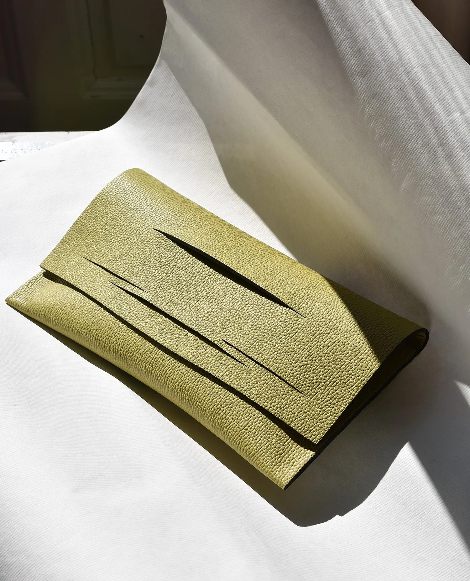 Horizontal Slashed Clutch - Size   Colour Options