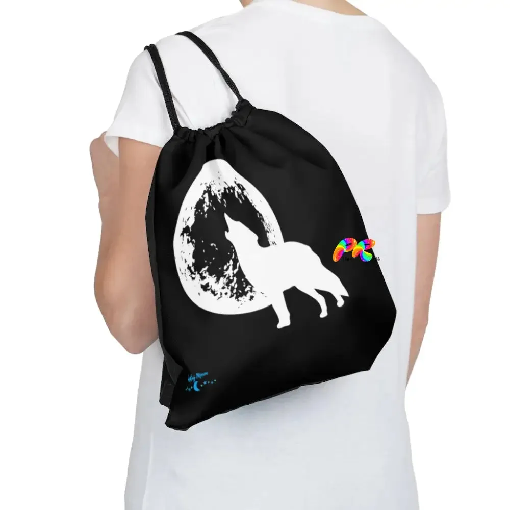 Howling Wolf Outdoor Drawstring Bag