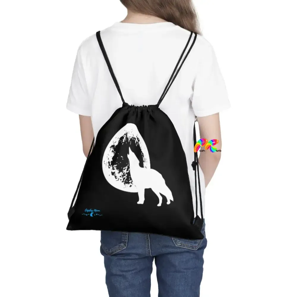 Howling Wolf Outdoor Drawstring Bag