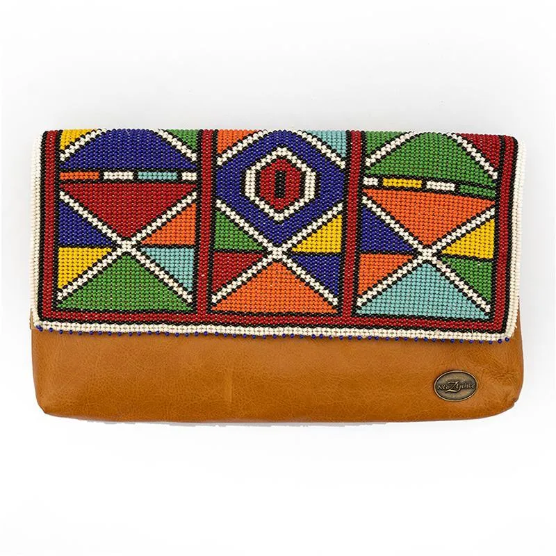 Karungi Beaded Leather Clutch 05