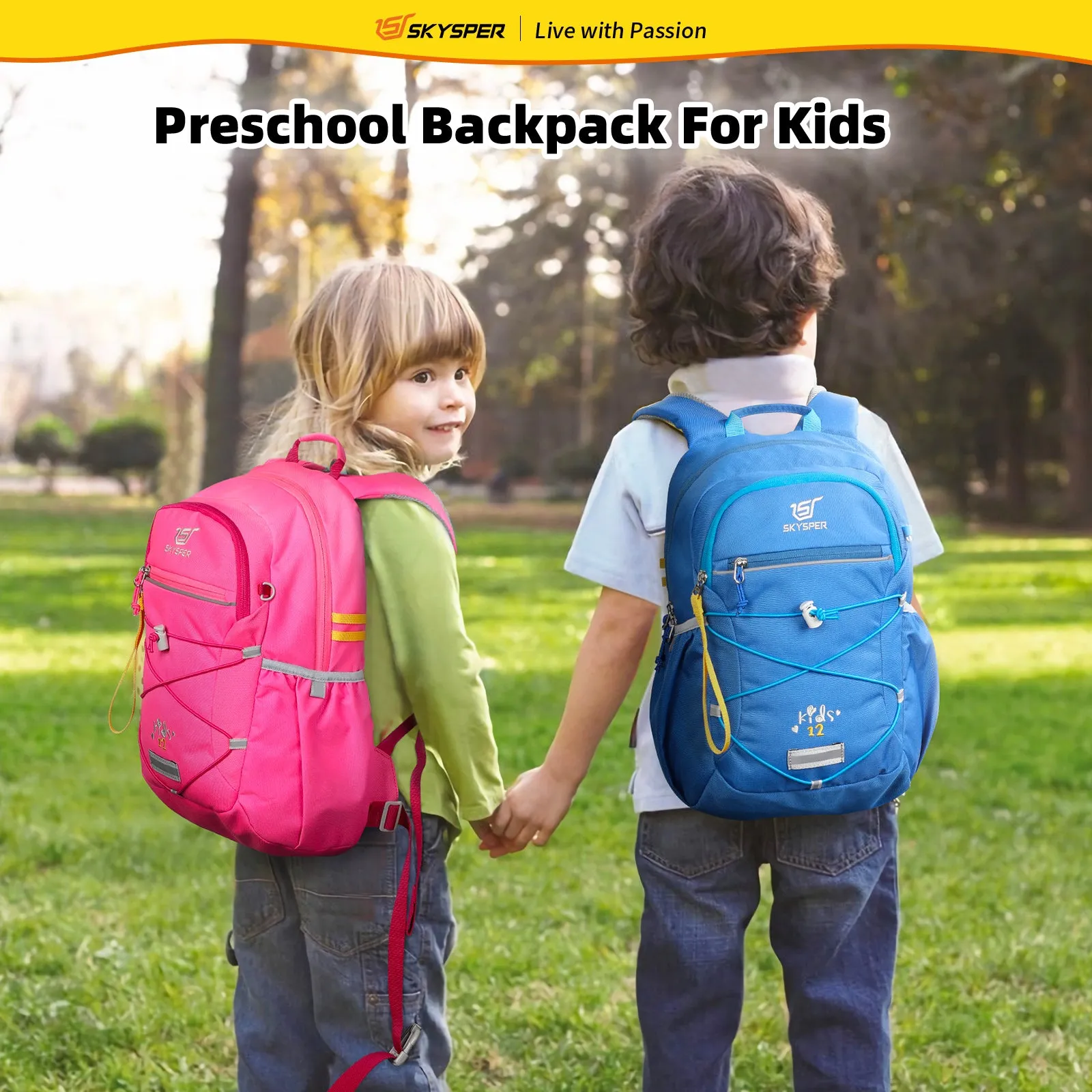 KIDS12 - SKYSPER 16-inch Toddler Kids Backpack for 4 - 8 Years old