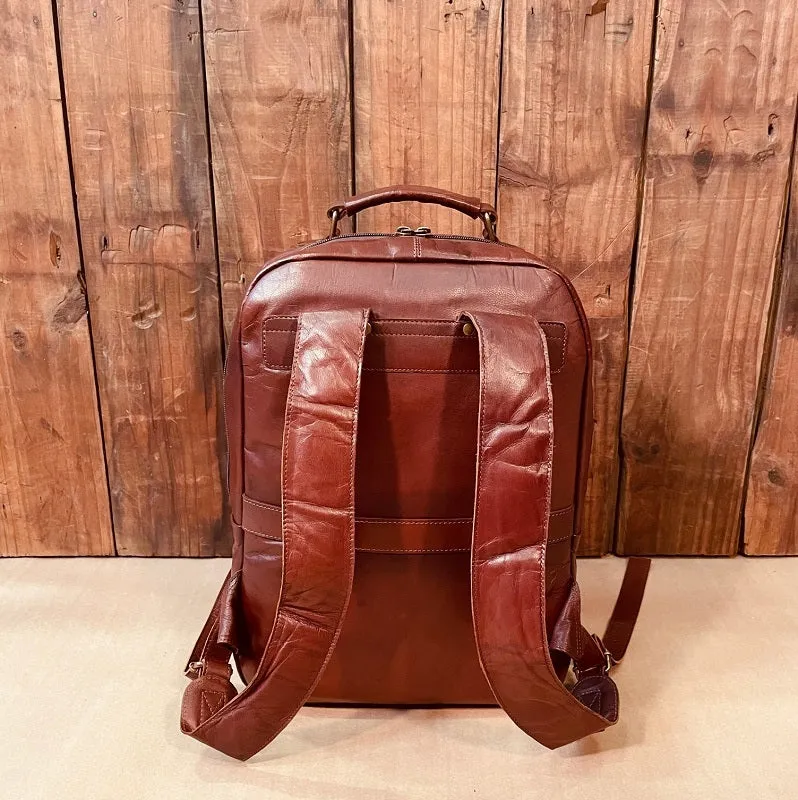 Kingsley Heath Zipped Backpack Tan