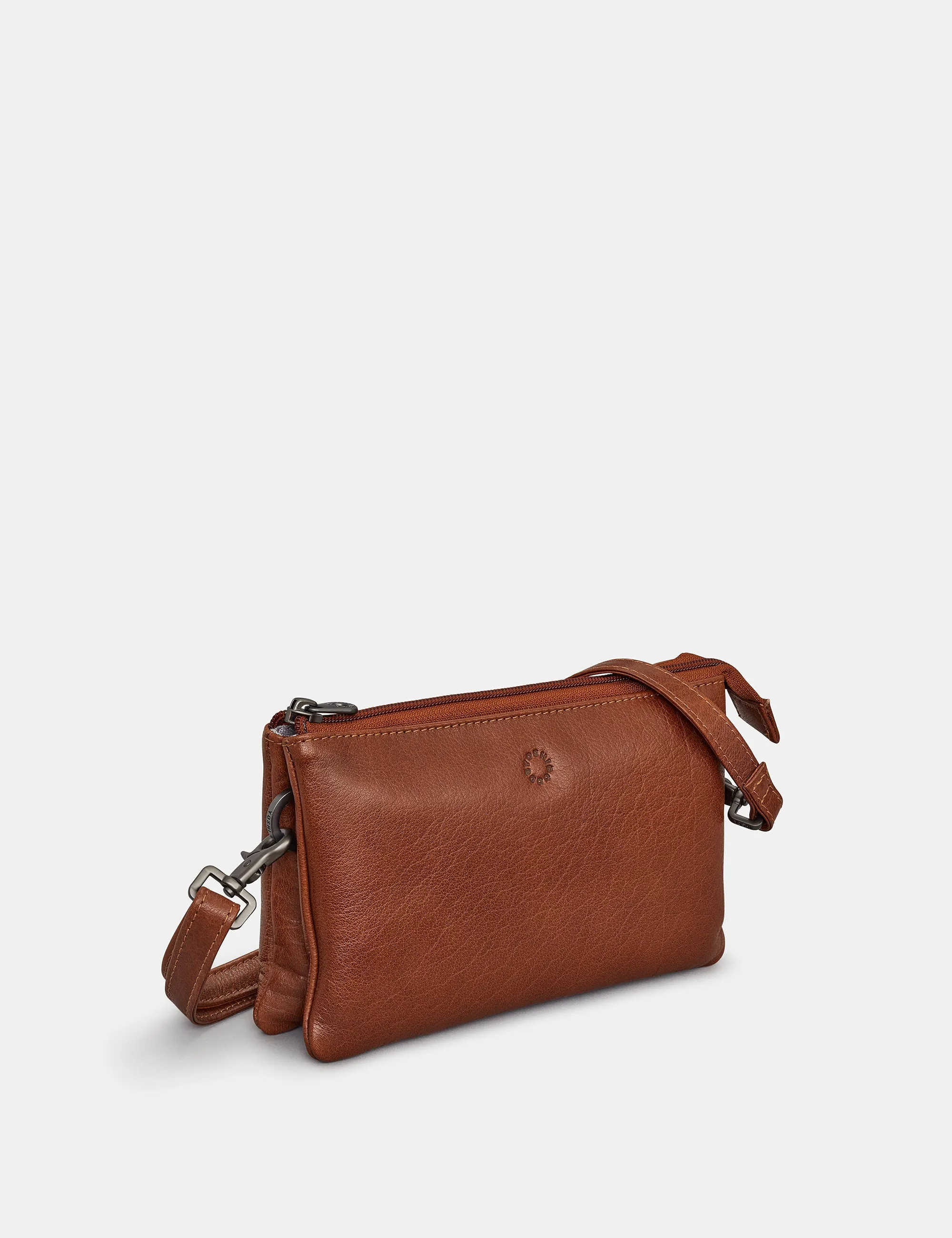 Logan Brown Leather Mulitway Cross Body Bag