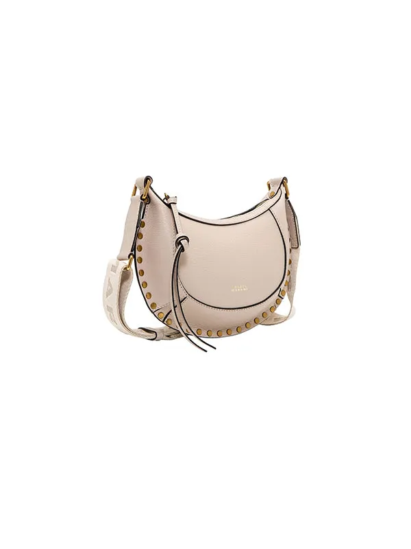 Mini Oskan Moon Shoulder Bag in Light Beige