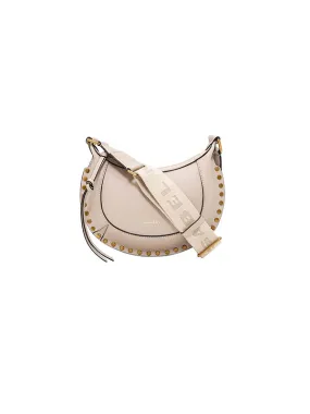 Mini Oskan Moon Shoulder Bag in Light Beige