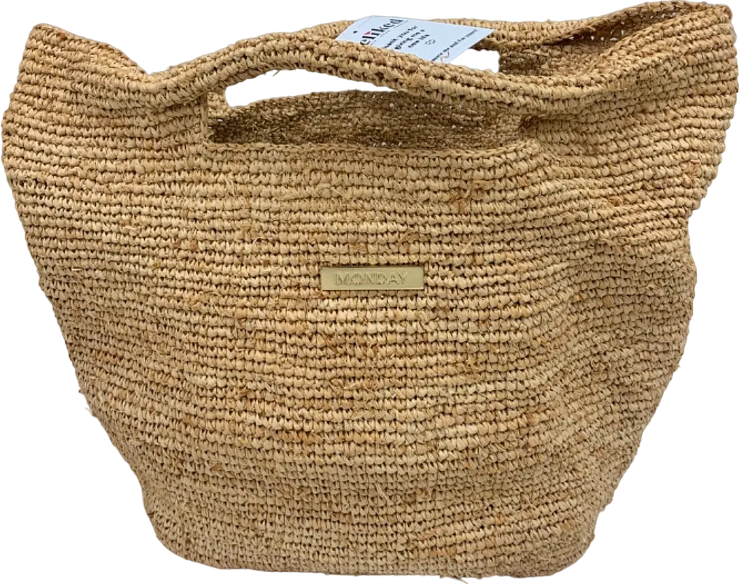 Monday Natural Straw Tote Bag