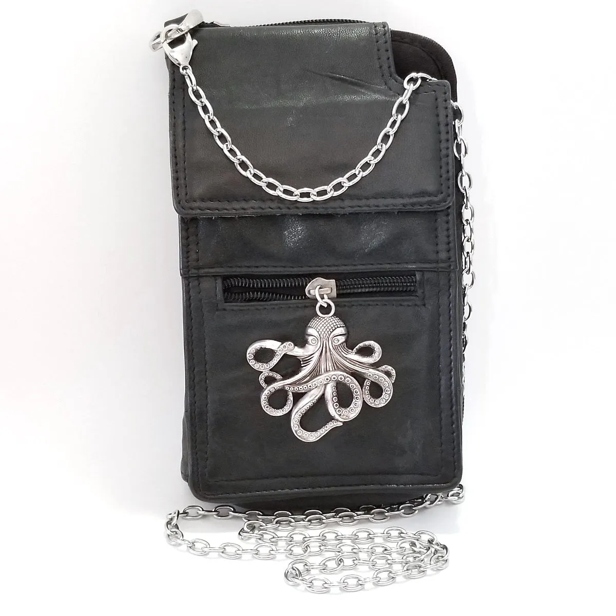 Octopus Pendant, Extra Large, Antique Silver, Lead Free, Nickel Free, 55x58mm, Lot Size 5 Pendants, #2028 AS