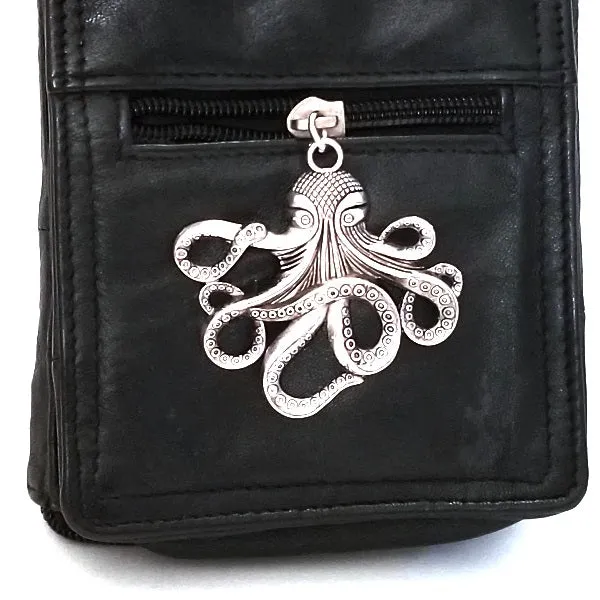 Octopus Pendant, Extra Large, Antique Silver, Lead Free, Nickel Free, 55x58mm, Lot Size 5 Pendants, #2028 AS