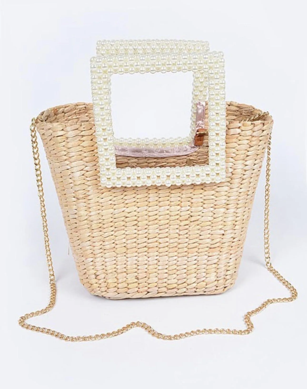 Pearl and Straw Clutch