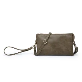 Riley Crossbody Wristlet in Olive