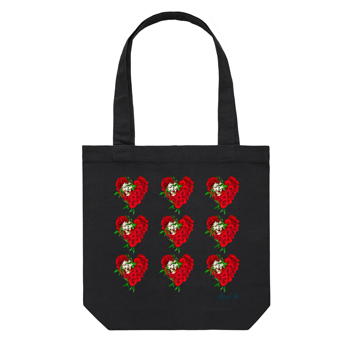 Rose Hearts Tote Bag