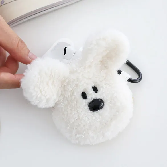 Shearling Fur Little Paper Airpods/Pro Pouches Bags Cute Purses Bags Animal Carrying Keyring