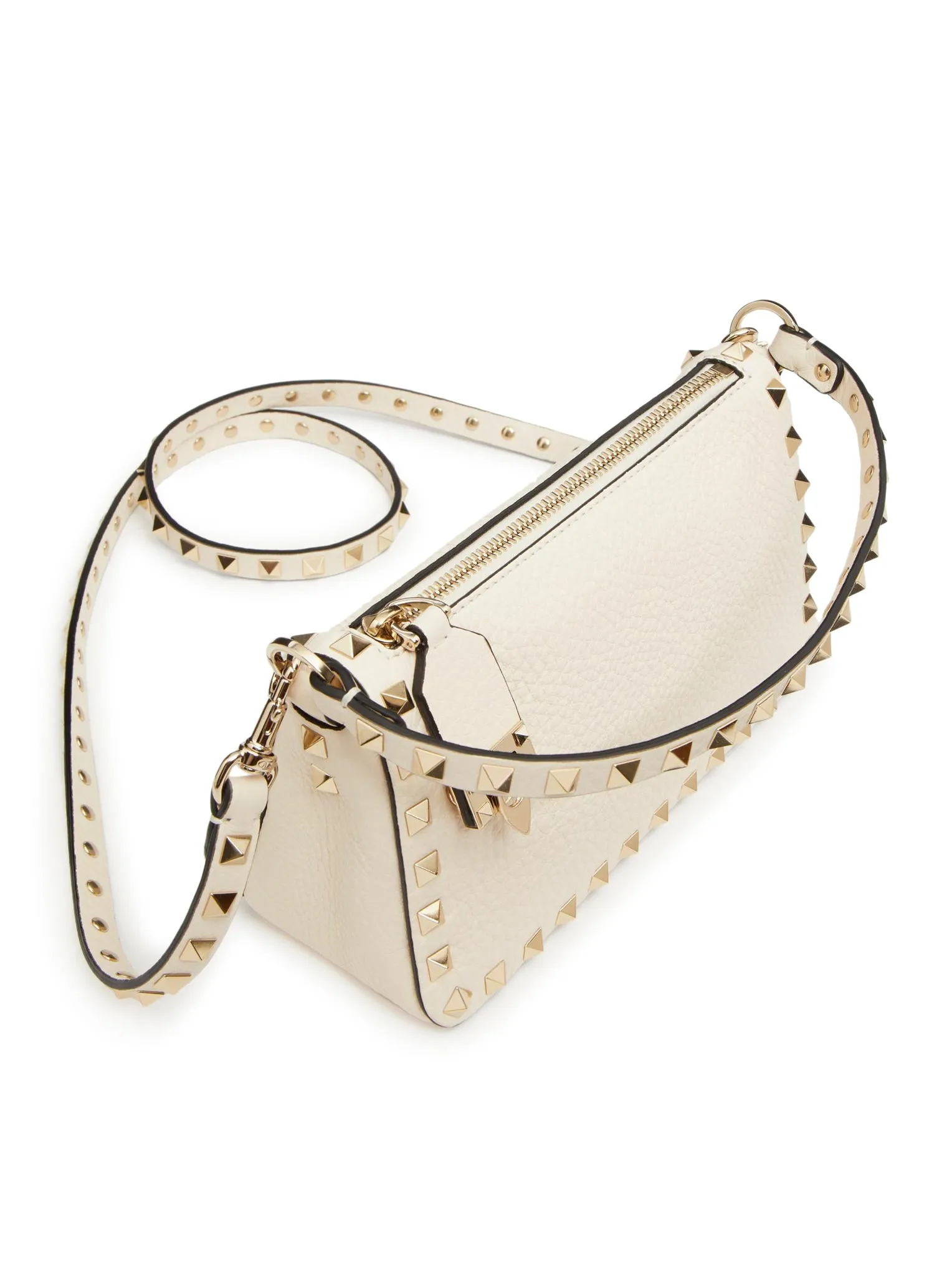 SMALL ROCKSTUD SHOULDER BAG IN GRENADE CALFSKIN