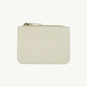 SMALL ZIP POUCH BONE OILY CROC