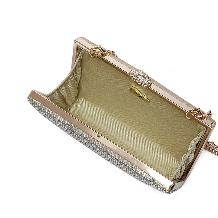 Sparkling Crystal Embellished Clutch AD 120