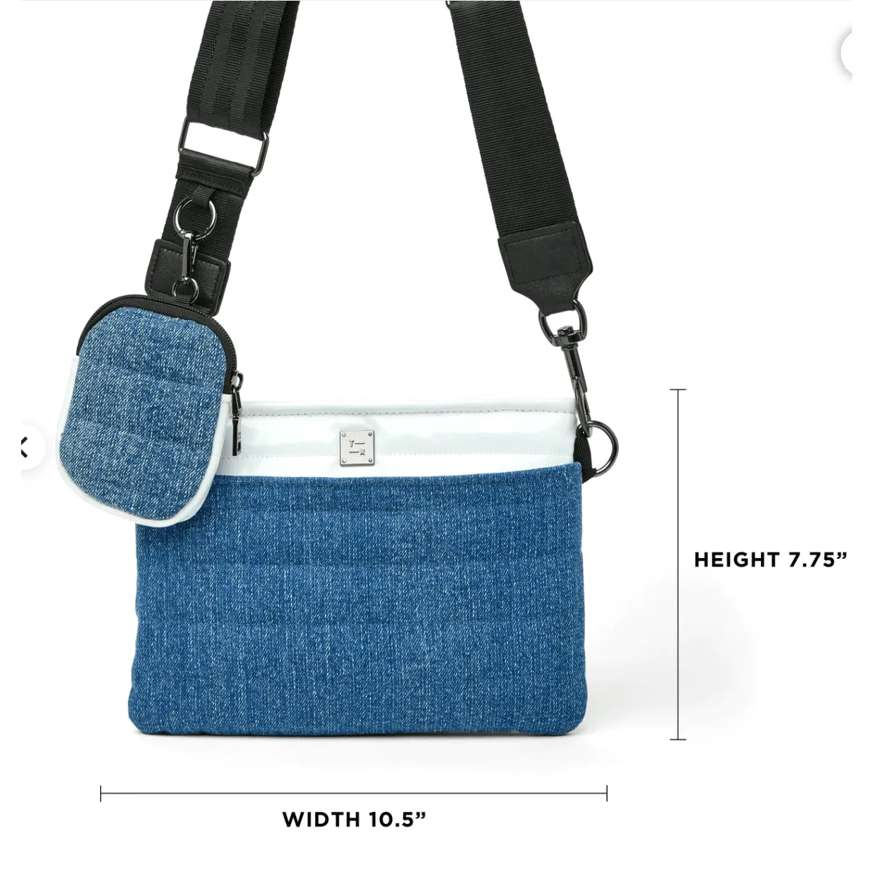 Think Royln Downtown Crossbody in Traditional Stone Washed Denim