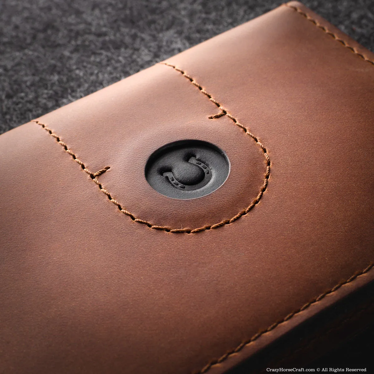 Veg-Tanned Leather AirTag Passport Wallet / Case