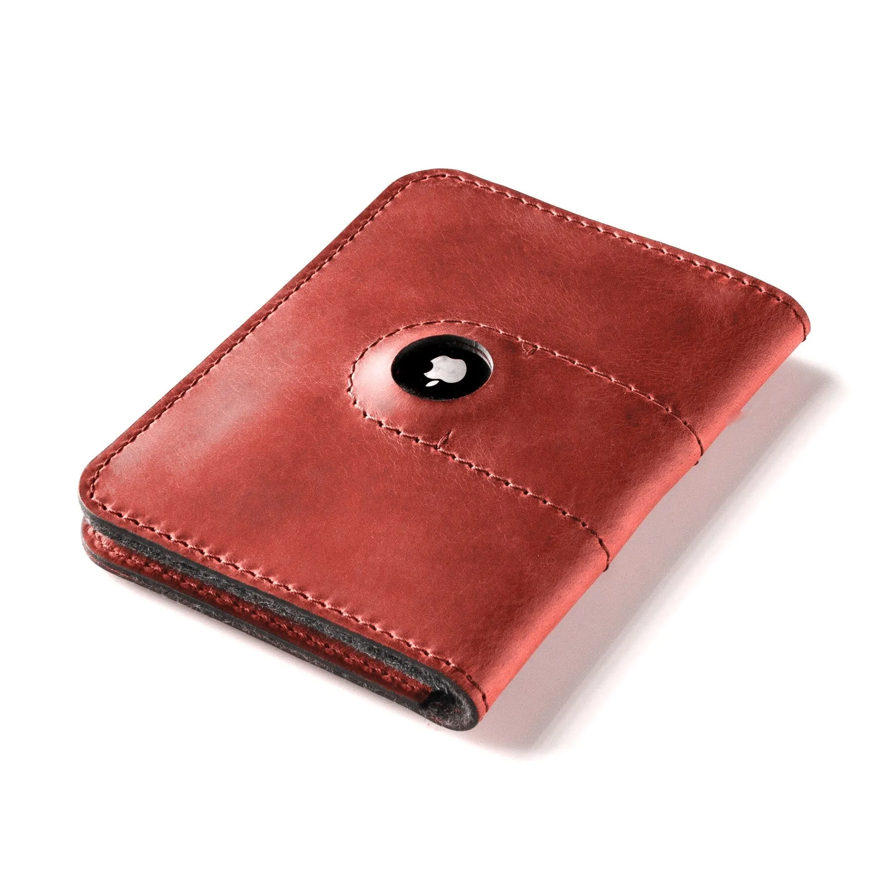 Veg-Tanned Leather AirTag Passport Wallet / Case