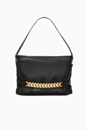 Victoria Beckham Puffy Chain Pouch Bag - Black