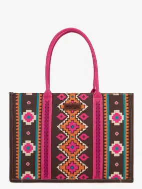 Wrangler Southwestern Print Wide Tote Bag Hot Pink