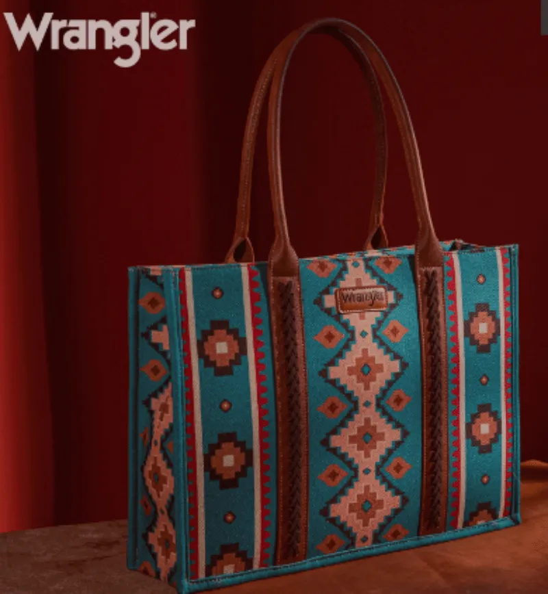 Wrangler Southwestern Print Wide Tote Bag